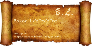 Bokor Lóránt névjegykártya